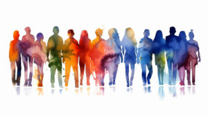 silhouettes multicolore