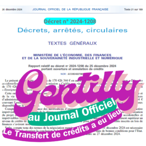 Extrait du JO avec mention Gentilly en police disco